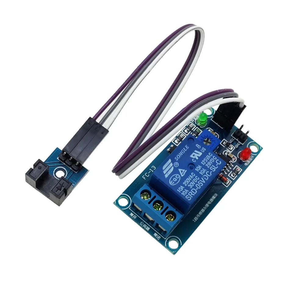 PCB Board 1 Channel Relay Module + Slotted Optical Switch Sensorin
