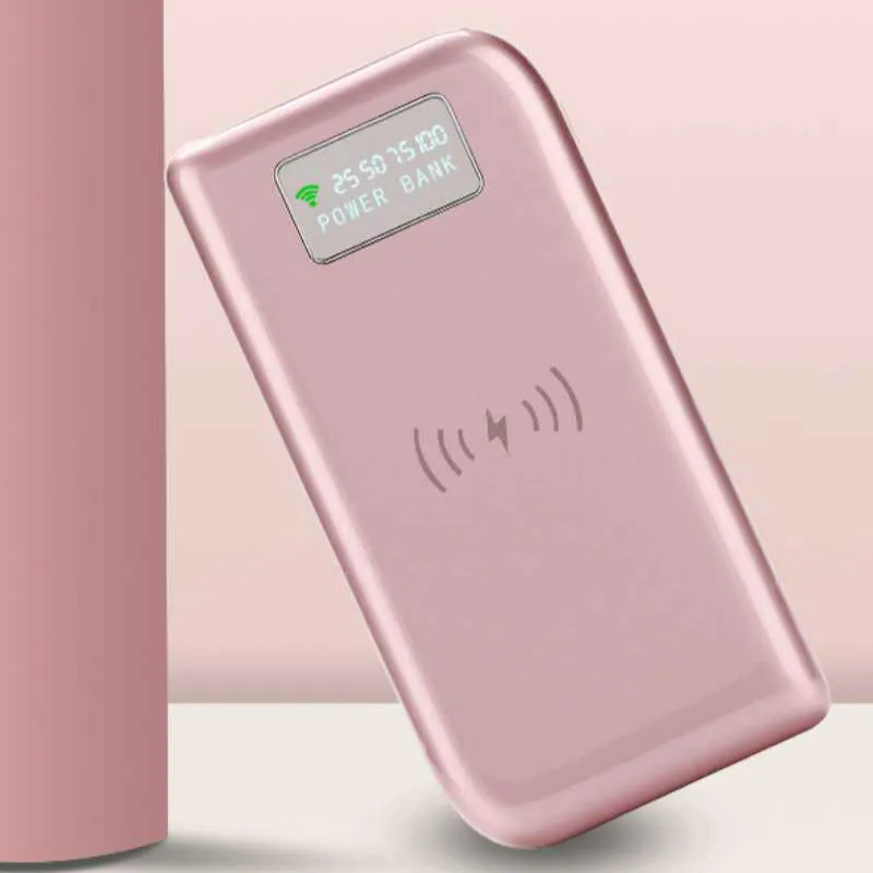 

Power Bank10000mah Wireless Charger for IPhone 8 8plus X Samsung External Battery Double USB QI Wireless Charger Power Bank