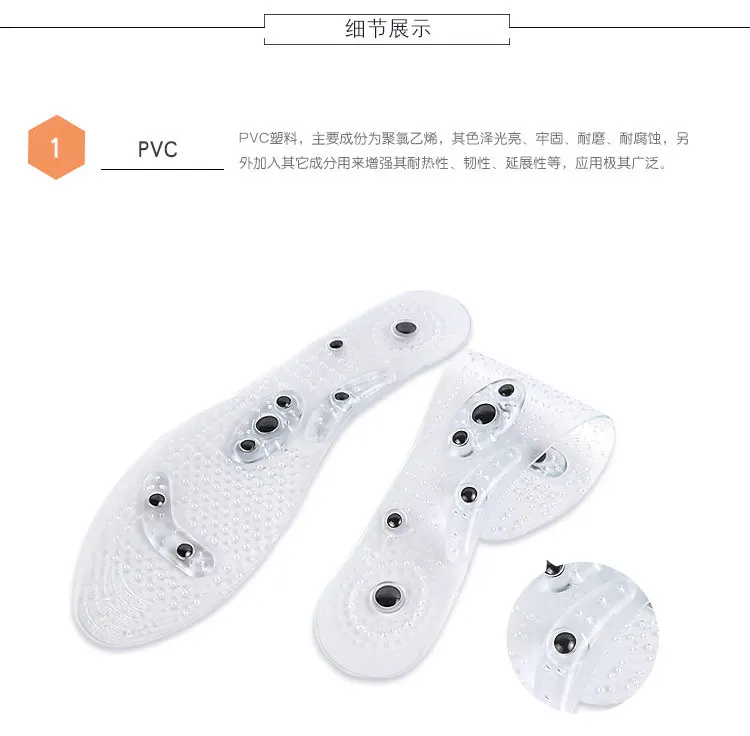Magnetic Insoles Breathable Silicone Slimming Insole Massage Foot Weight Loss Health Care Anti-fatigue 8 Magnets Shoes Mat Pads (3)
