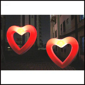 

Free shipment 1.2m Customized inflatable replica Big decoration inflatable heart with logo printing