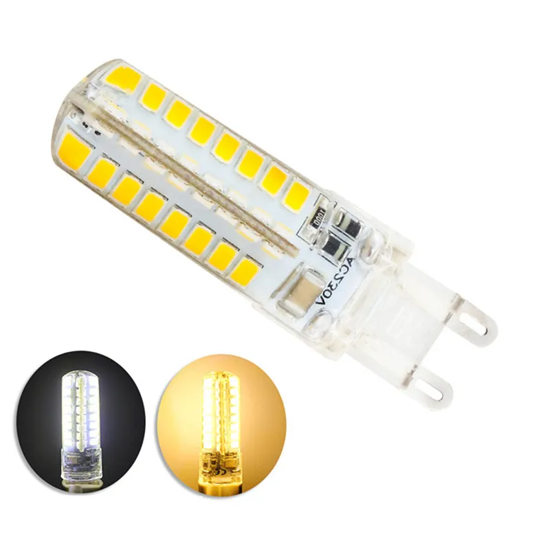 100 шт. силиконовый G9 3 Вт 5 7 9 SMD 2835 Светодиодный светильник кукуруза люстра