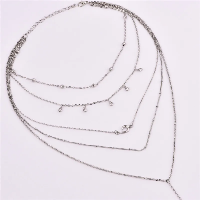 Новое богемное многослойное длинное ожерелье с солнечным цветком ожерелье с подвеской в виде кисточек бисер из натурального кристалла бижутерия ошейник украшение