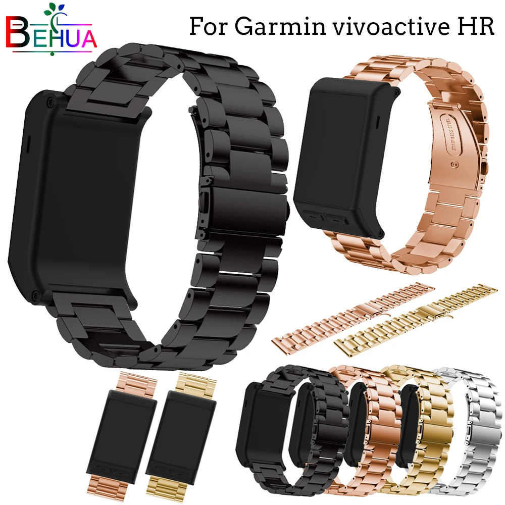 

Luxury Solid Stainless Steel For Garmin vivoactive HR Watch Accessory Replacement Fashion watchbands wristband Bracelet Straps