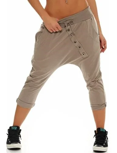 Women's Fashion Chino Boyfriend Girlfriend Hipsters Harem Pants Bloomers Baggy Pants Trousers S-5XL 1