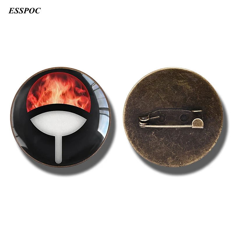 

Anime Naruto Brooch Uchiha Clan Badge Cosplay Jewelry Gift for Men for Women
