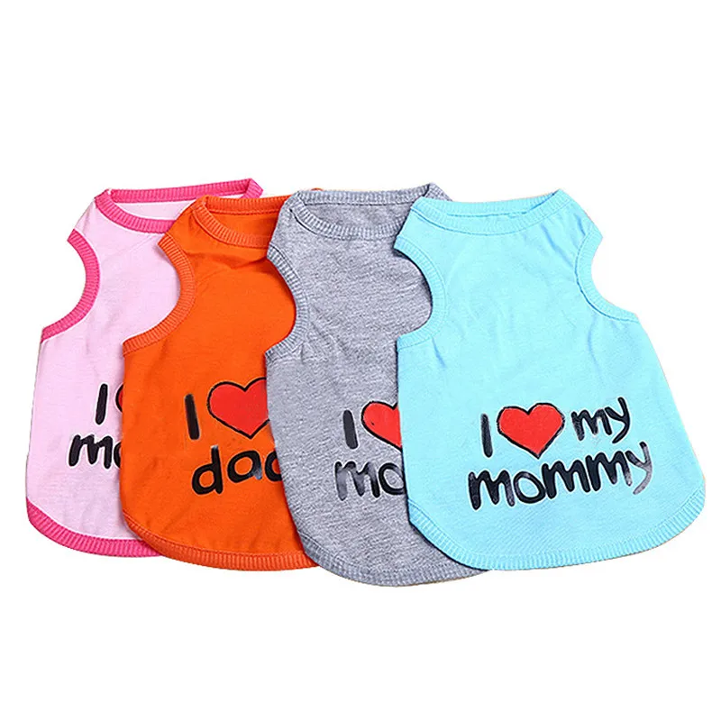 

Fashion Cute Pet Dog Clothes for Small Dogs Summer Clothes Chihuahua Puppy Clothing Shirt Cartoon Dog Vest Printed Letters
