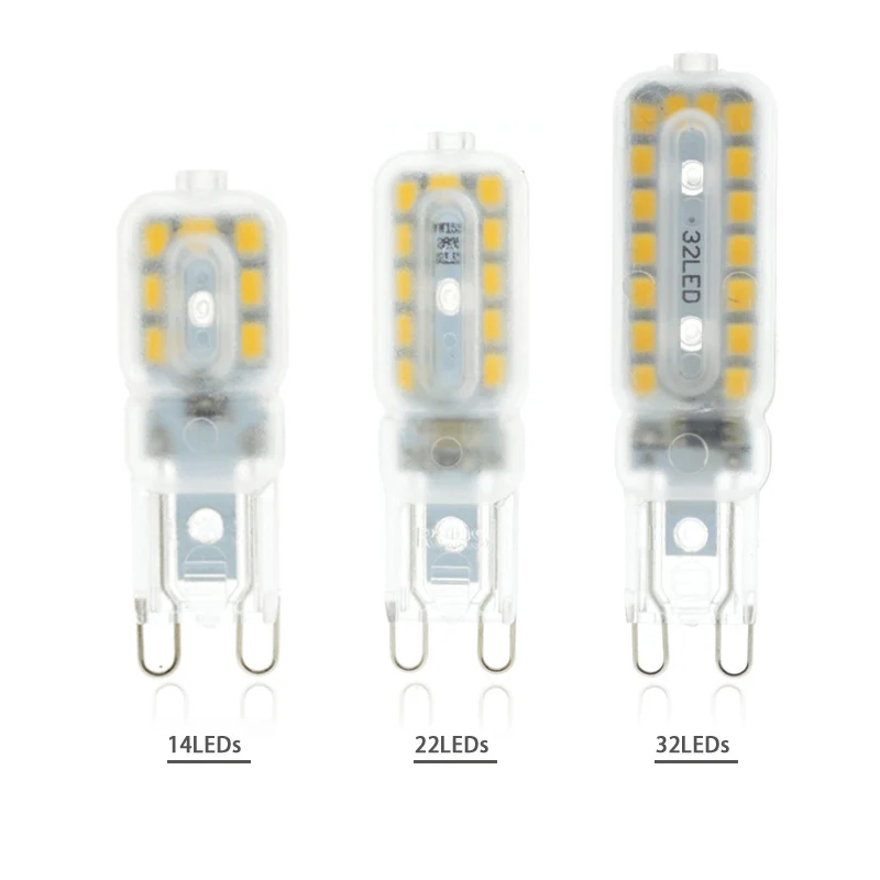 1 шт AC 220 V G9 Светодиодный лампа 2835 SMD светодиодный свет затемнения 5 W 7 W 9 W лампочка прожектор в форме кукурузы заменить галогеновая лампа