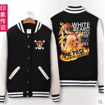 

2015 New ONE PIECE Men Cosplay Costume Baseball Uniform One Piece Hoodie Luffy Sweatshirt Outerwear JACKET COAT Plus Size 3XL