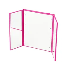 1 Pcs Tri Fold Adjustable Led Lighted Travel Mirror Protable Ultra Thin 8 LED Touch Screen Make-up Mirror Pocket Makeup Mirror