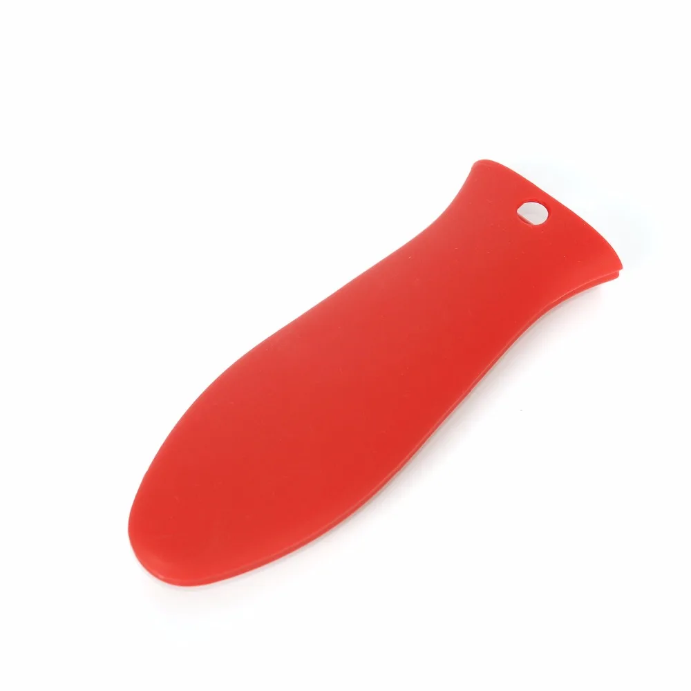 Силиконовая кастрюля ручка кастрюли держатель обернуть термостойкий Чехол ручка противоскользящая мягкая соус ручка кастрюли крышка кухонные аксессуары - Цвет: Red