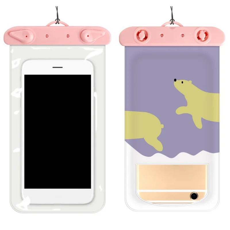 

2018 Swimming Pool Diving Good Seal Cartoon Mobile Waterproof Bag Beach Accessoires For Snorkeling Transparent Underwater Cases