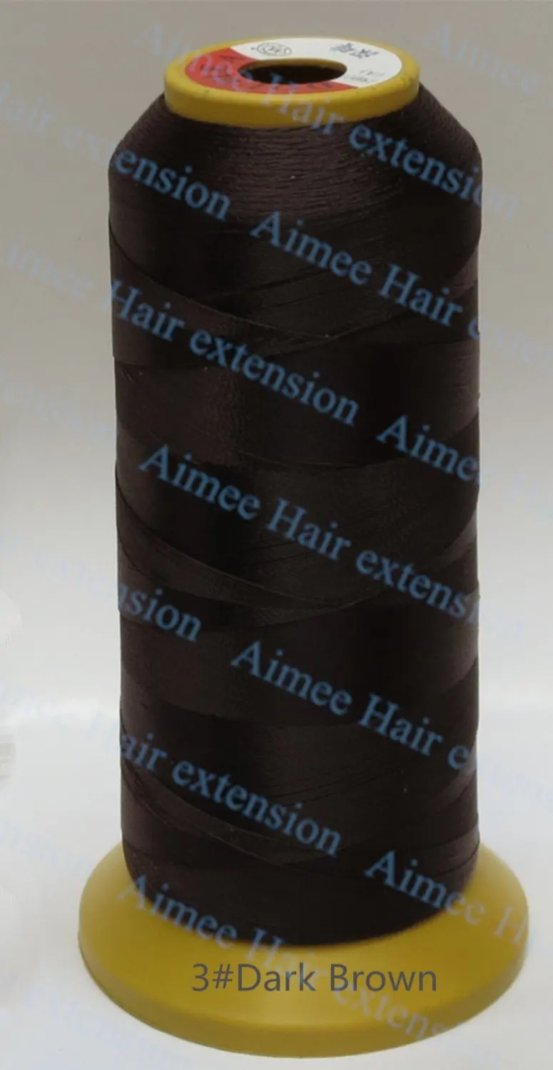 Weaving Threads for machine weft hair extension professional Tools Brown 1pcs hair needle lines 4type weaving needle as gift