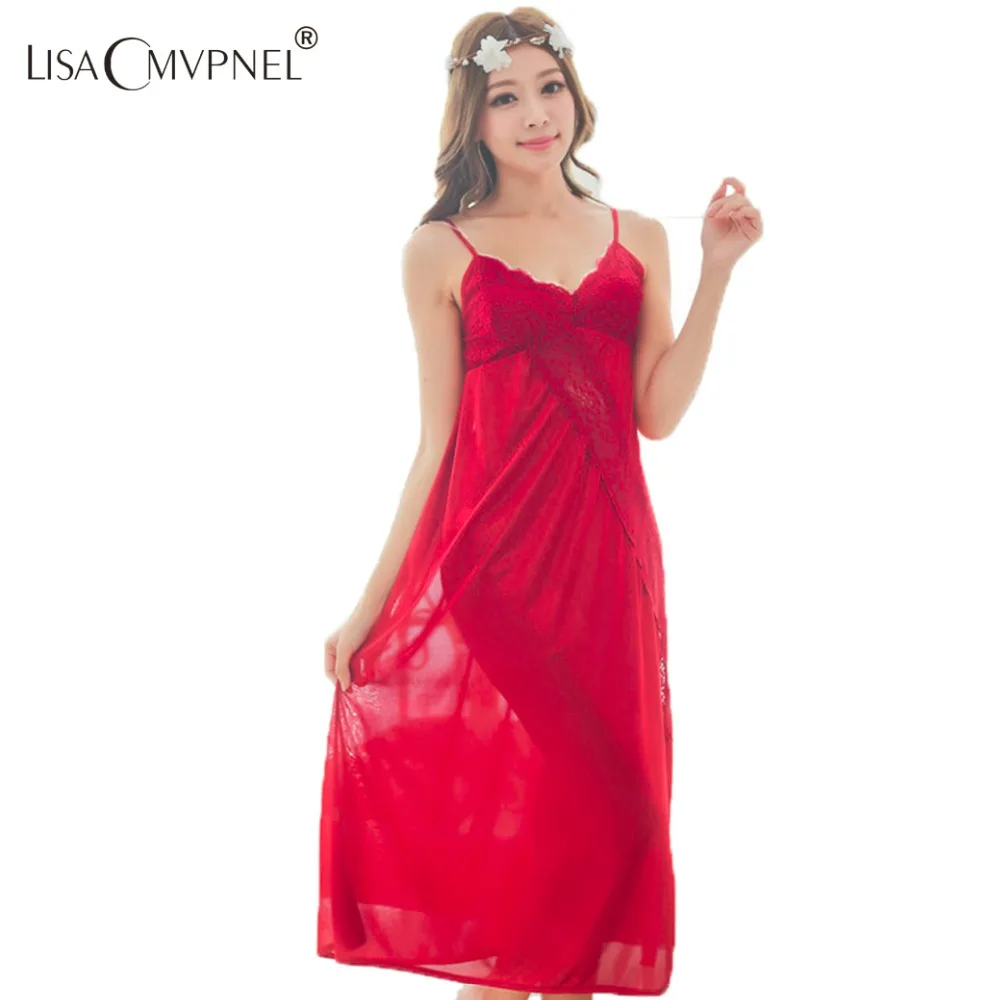 

Lisacmvpnel 2016 New summer style Noble sexy women's laciness lace royal spaghetti strap viscose long design nightgown