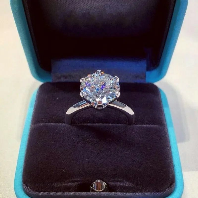 Кольцо Vecalon solitaire Promise, Настоящее серебро 925 пробы, 1.5ct Sona Cz, массивные обручальные кольца для женщин, свадебные ювелирные изделия