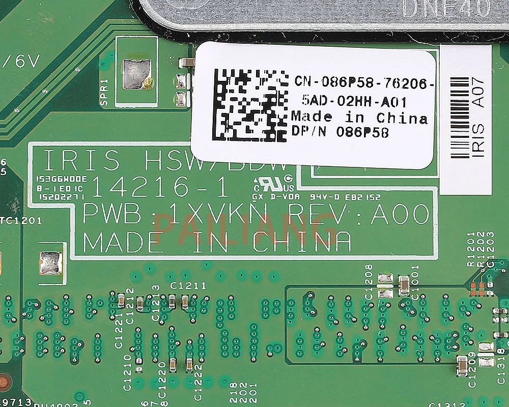 PAILIANG материнская плата для ноутбука DELL Inspiron 3458 3558 шт. плата I3-5005U 086P58 1 XVKN 14216-1 tesed DDR3