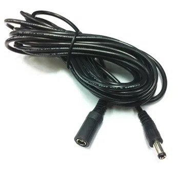 

5M 5.5mm x 2.1mm 5.5/2.1mm 12V DC Male Female Extension Cable Cord 20AWG for CCTV Camera & Router