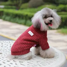 Свитер для собаки трикотажный пуловер плюс бархатная одежда для собак осень-зима Одежда для маленьких французов для бульдога Чихуахуа DOGGYZSTYLE