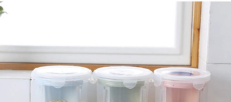 Luluhut керамические банки для хранения кухни пластиковая коробка для хранения прозрачные цельные зерна бобы, орехи банка для хранения 3 сетки контейнер для еды