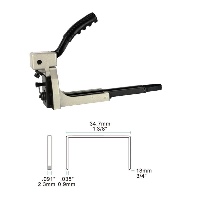 Meite HB3518 Корона 34,7 мм 16 Калибр ручная Упаковка Закрывающийся степлер гвоздильщик пистолет для поверхности картонной коробки Jun.14 инструмент обновления