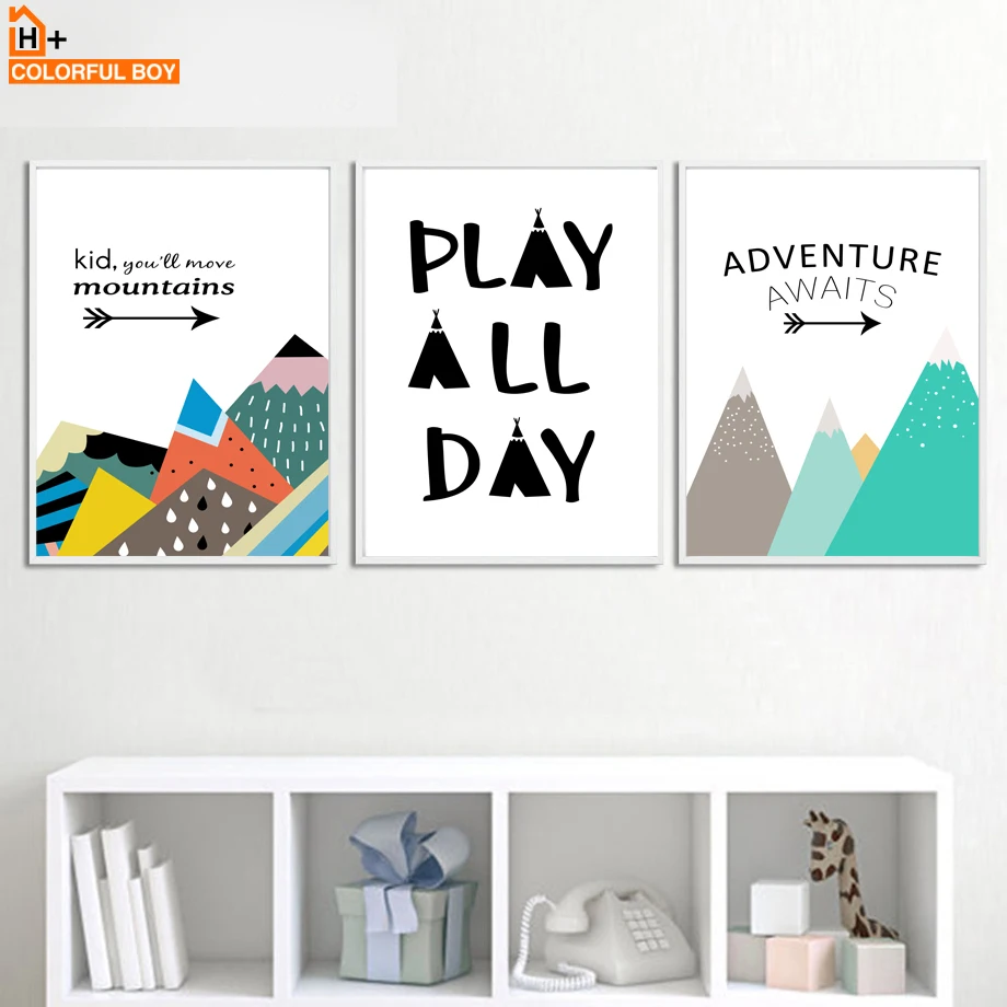 Настенная картина для детской комнаты горы стрелы|wall pictures|printed canvascanvas painting |