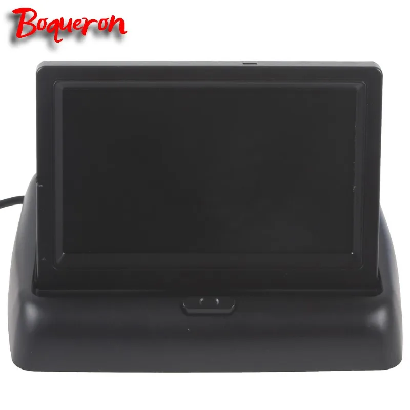 Car 4.3 TFT LCD Monitor Digital Color Screen Rear Camera Display Can Foldable 169 12V RCA Connectors Accessories (4)