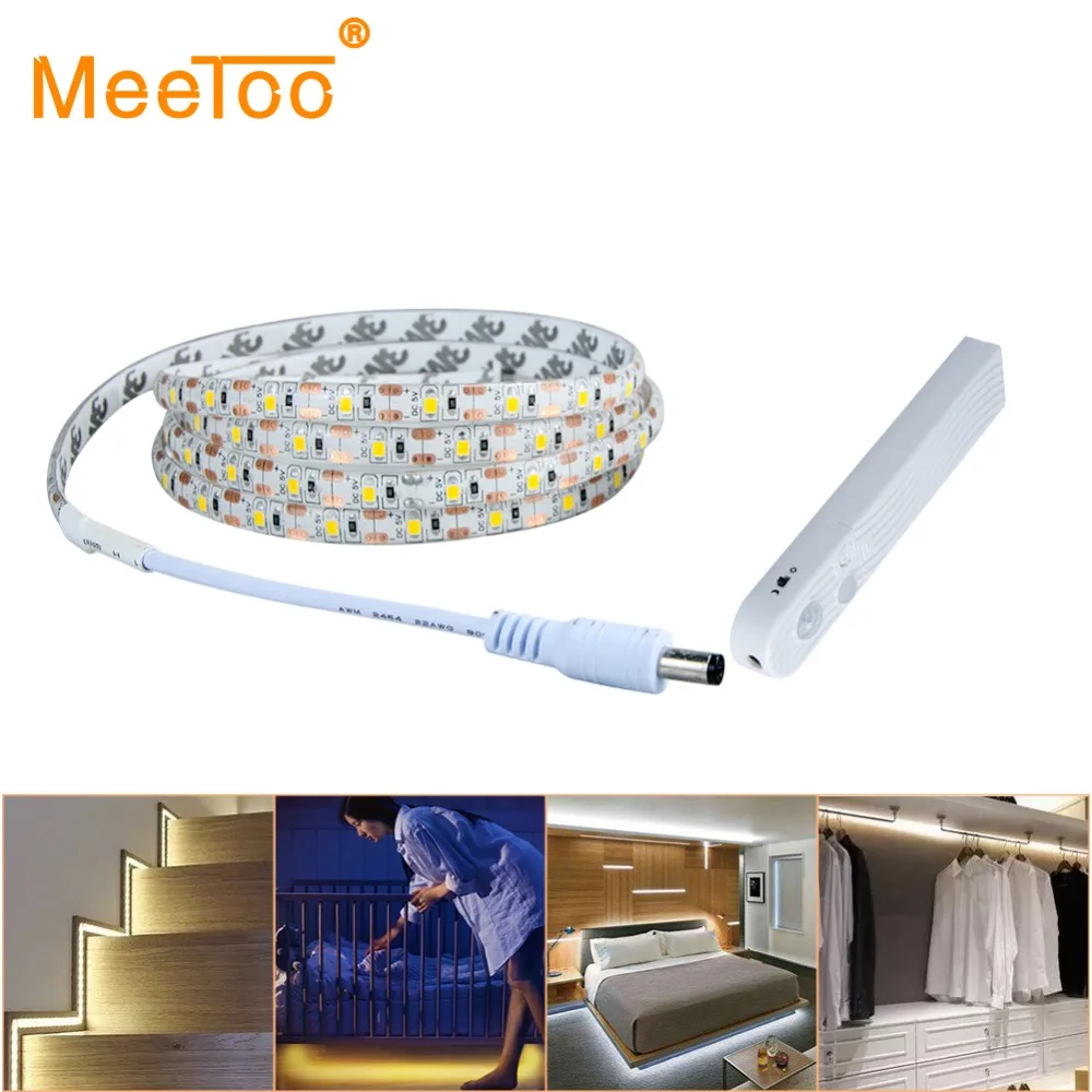 PIR Motion Sensor Battery LED Strip Light 2835 Waterproof Bed