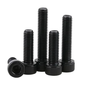 

1/2/5Pcs DIN912 12.9 Carbon Steel Cup Head Hexagonal Reverse Thread Screws M5 M6 M8-M12 Black Left Tooth Bolt Anti-tooth Screw