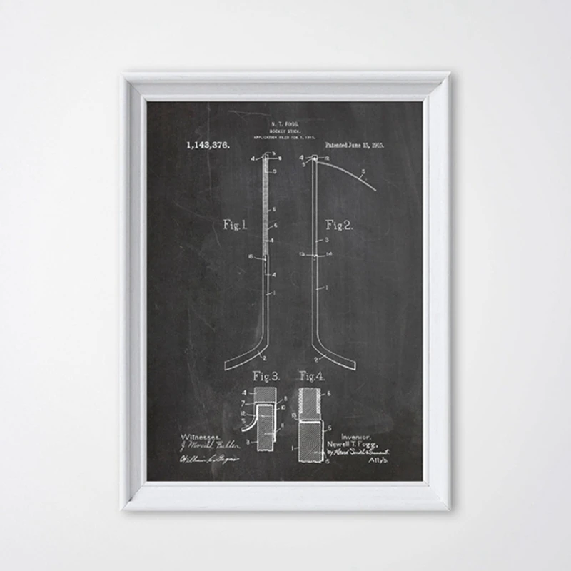 Hockey Patent Canvas Print