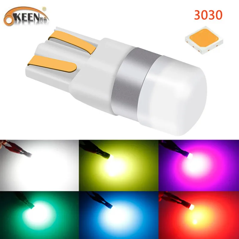 

OKEEN 1PCS 3030 SMD 350LM T10 W5W LED Car Clearance Lights Reading Lamp Auto Vehicle Dome Door Bulb Accessories Pure White 6000K