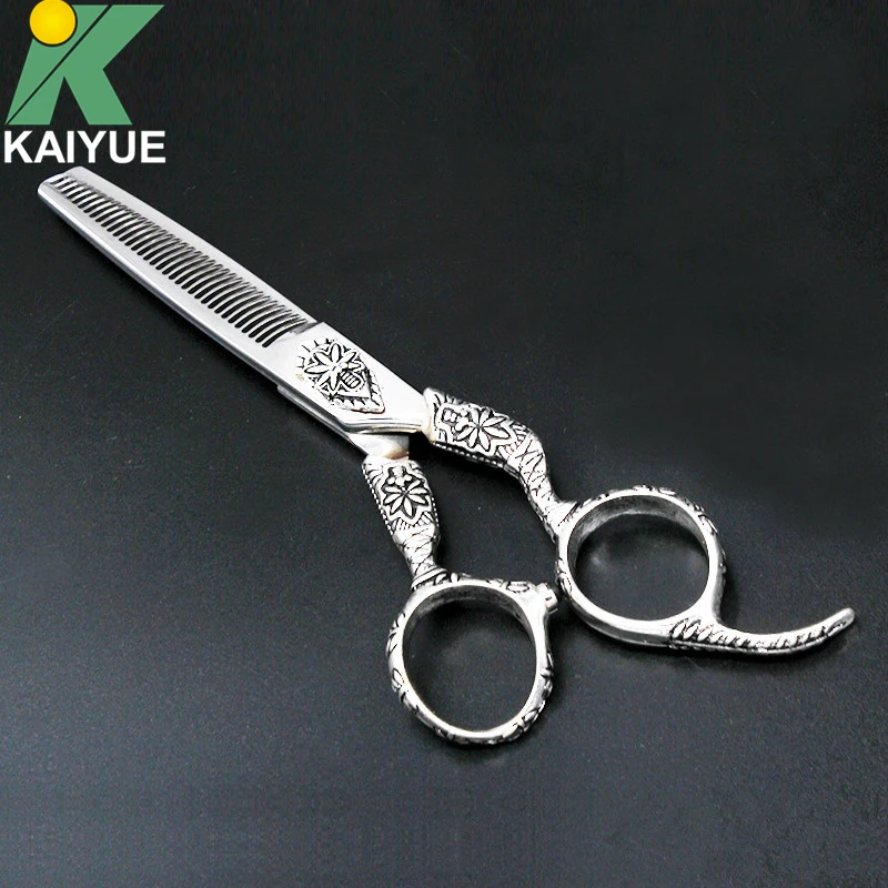 6 inch Shears Professional Silver Hairdressing Scissors Hair Thinning