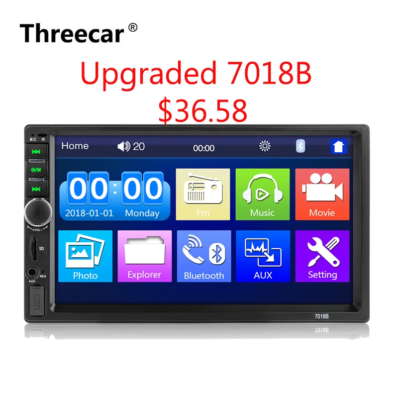 

7018B 2 din Car MP5 Playe Support Rear View Camera 1024*600 Car Radio 7" Auto audio Player MP5 Player Autoradio Bluetooth