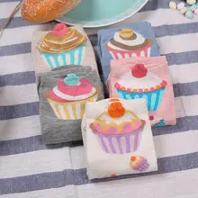 Новые модные женские носки Харадзюку 3D для тортов забавные носки с героями мультфильмов Красочные Креативные удобные носки из хлопка для женщин