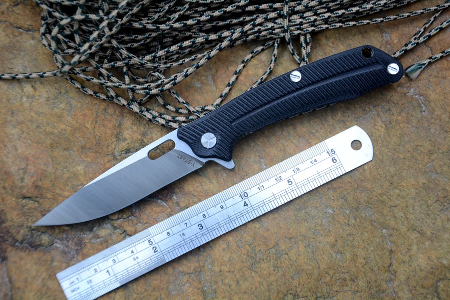 

YSTART 5013 Pocket Knife 440C Blade G10 Handle 3 Colors Fold Knife Hunting Razor Sharp