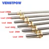 1PC Stainless Steel T8 Lead Screw Pitch 2MM Lead 4MM Length 100/200/300/400/500/600mm with Brass Copper Nut for 3D Printer ► Photo 2/5