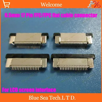 

Free Shipping FPC/FFC connector cable socket 17 pin 0.5mm connector for LCD screen interface of DVD/GPS/MP3/PDA/Phone ect.ROHS