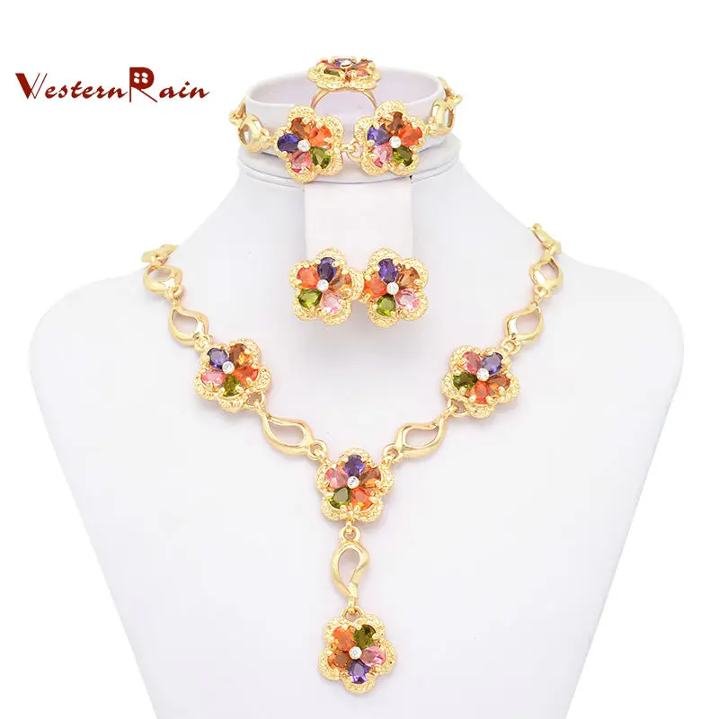 Aliexpress.com : Buy WesternRain Gold Plated Jewelry Fashion Flower ...