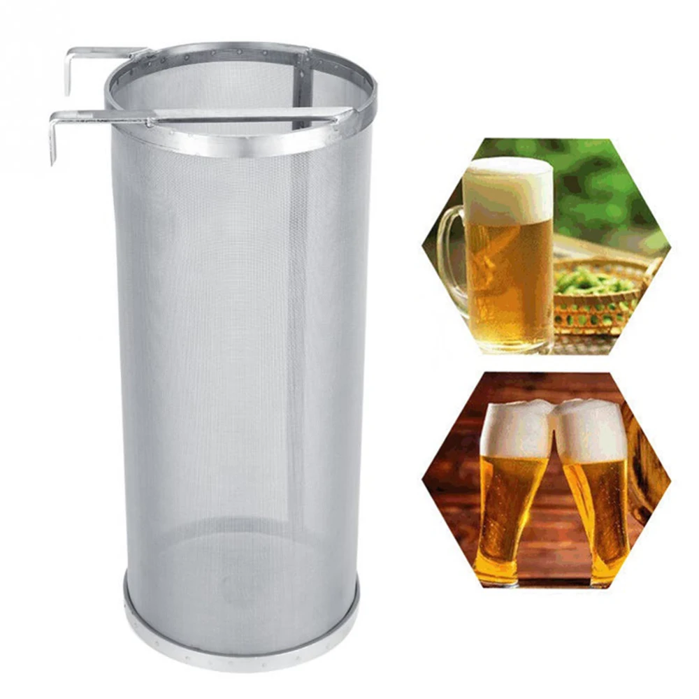 Stainless Steel Brew Filter Brew Beer Hop Mesh Filter Strainer with Hook kitchen tools Beer Brewing Hop Mesh Filter Strainer