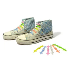 Vtie 6 упаковок(72 шт) светящиеся эластичные силиконовые шнурки со специальным дизайном, чтобы легко тянуть и блокировать случайный Muticolor для детей