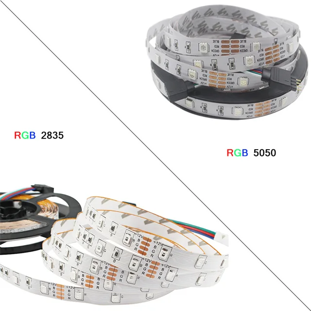 SMD RGB LED Strip Light 5050 2835 10M 5M LED Light rgb Leds tape diode ribbon Flexible Controller DC 12V Adapter set free ship