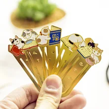 Японский мультфильм милый ленивый кот каваи котята книга металлическая маркировка Закладка школьные и офисные принадлежности Закладка