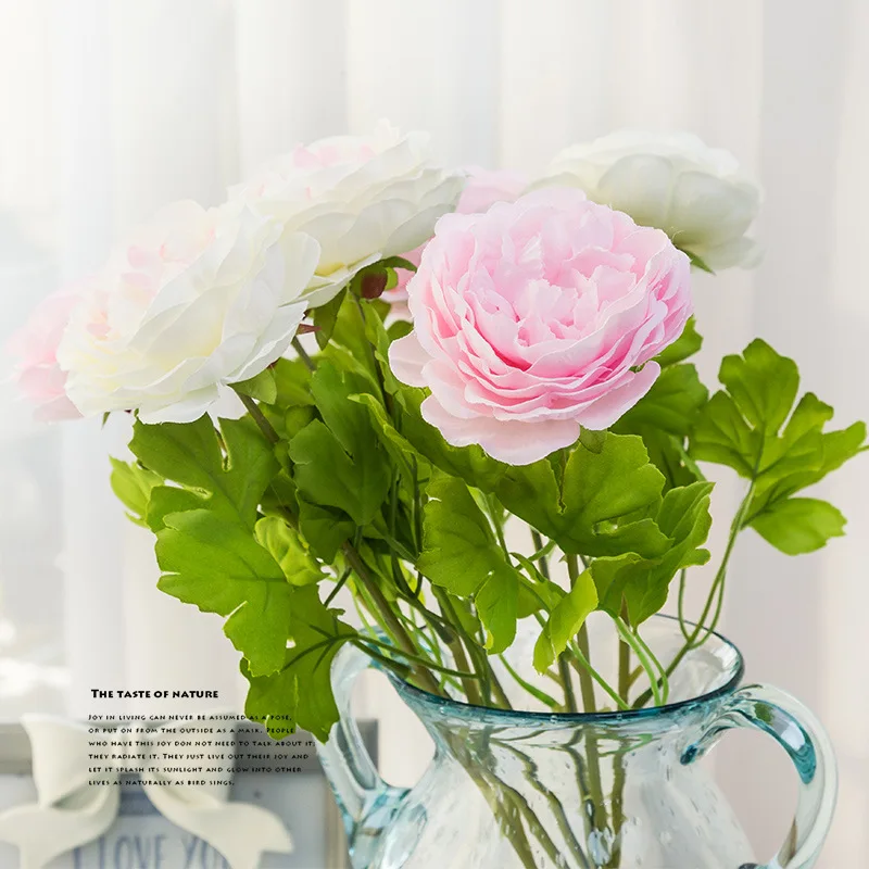 fake peony flower silk rose artificial flower  (3)