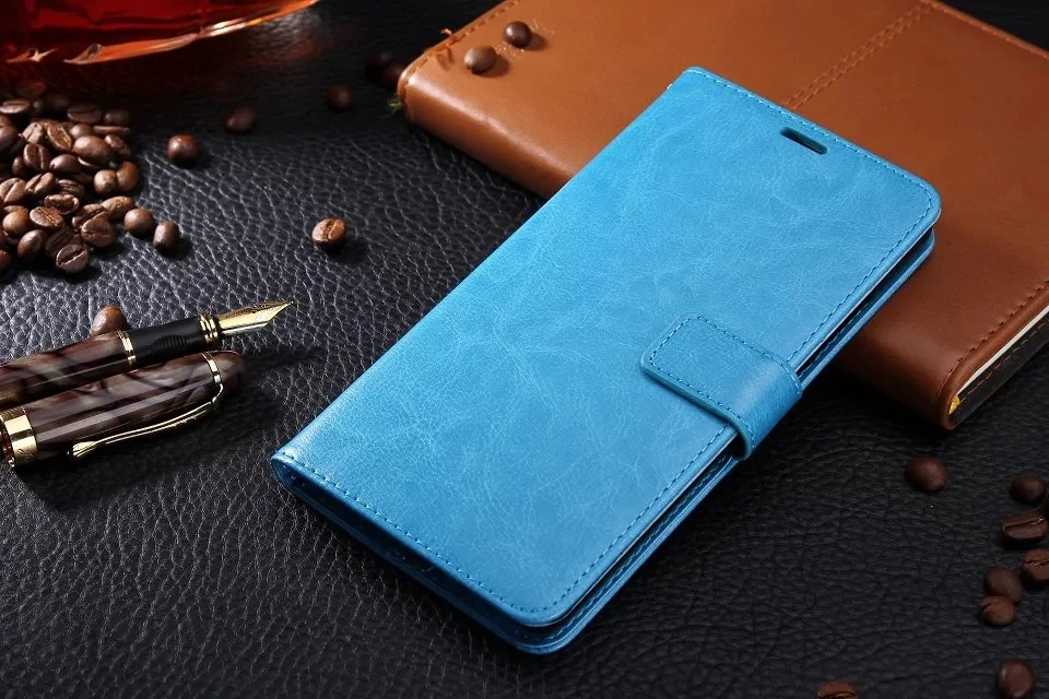 Для samsung i9150 держатель для карт чехол для samsung Galaxy Mega 5,8 i9152 i9150 P709 кожаный чехол для телефона кошелек флип-чехол - Цвет: Blue