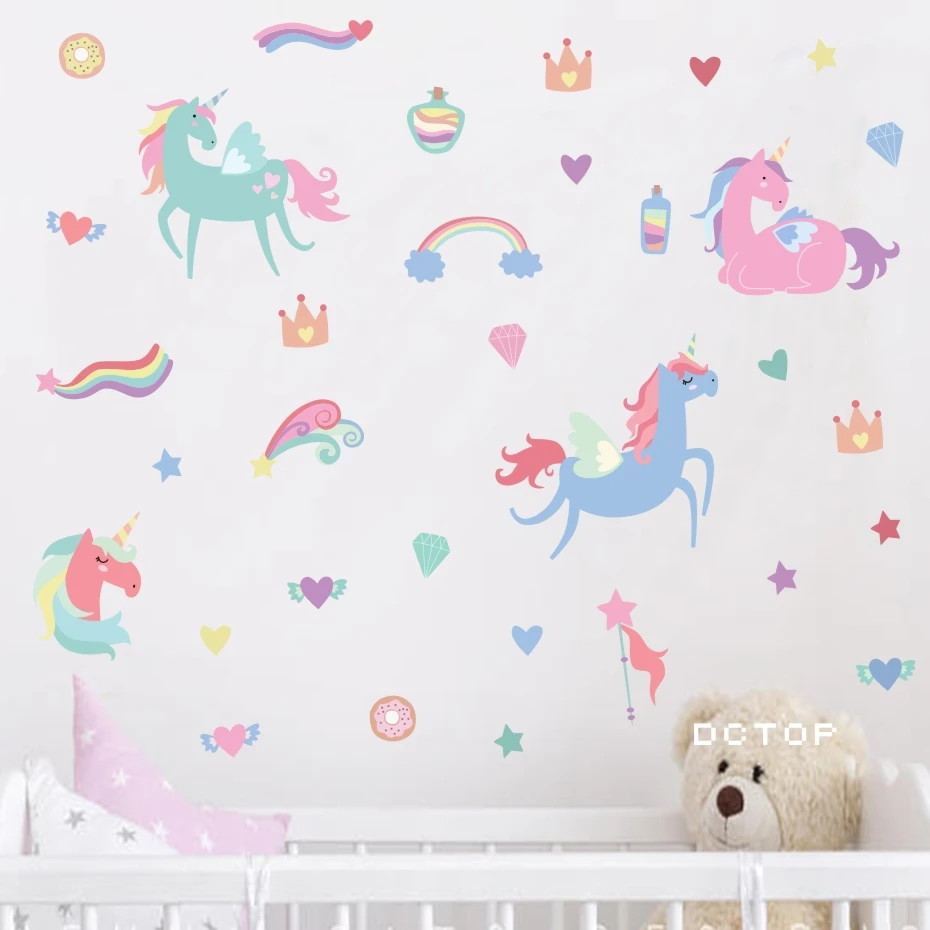 Colorful Unicorns Wall Sticker 2