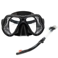 Профессиональный Дайвинг маска с очками полный сухой силиконовая трубка трубки Для мужчин Для женщин Дайвинг Плавание Водные виды спорта