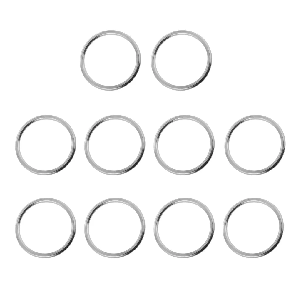 10 Pieces/ Set Durable Napkin Rings Seamless Welded 304 Stainless Steel Webbing Strapping Round O Rings 3mm x 25mm 10 Pieces/ Set Durable Napkin Rings Seamless Welded 304 Stainless Steel Webbing Strapping Round O Rings 3mm x 25mm