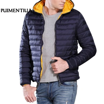 

Puimentiua 2019 Autumn Men Hooded Casual Jacket Male Winter Thicken Fitness Softshell Warm Overcoat Outdoor Solid Zip Up Jacket