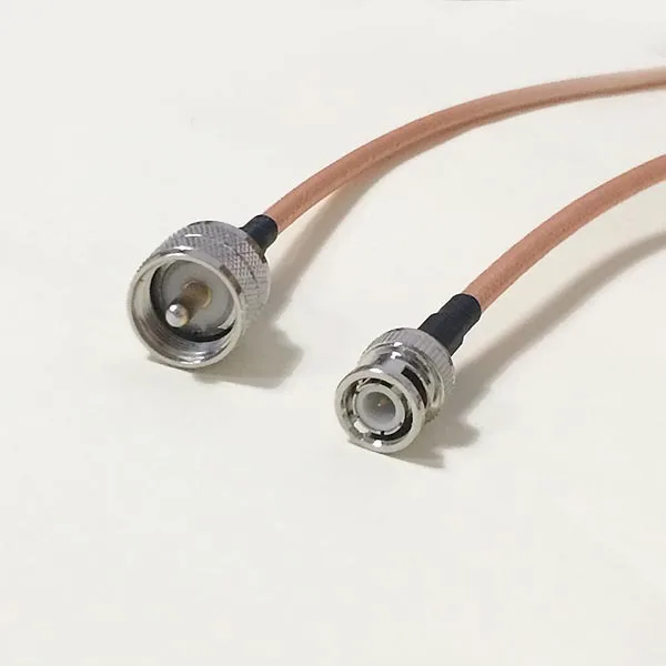 High-quality low-attenuation UHF Male Plug PL259 Switch BNC Male Jumper cable RG142 50CM 20