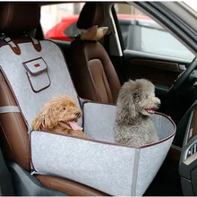 Автокресло для животных крышка Водонепроницаемый щенок корзина анти-на плюшевой подкладке, автомобильная переноска для животных Собака Кот автомобильный усилитель открытый автокресло Pet Protector65