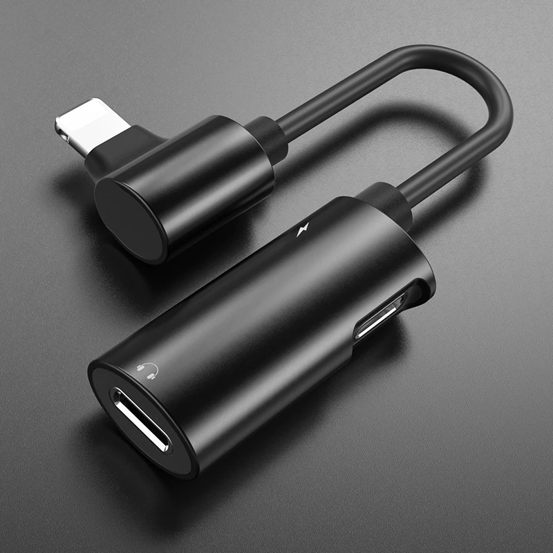 2 in 1 For iPhone Xs Max Xr Audio Adapter For iPhone 7 8Plus Music