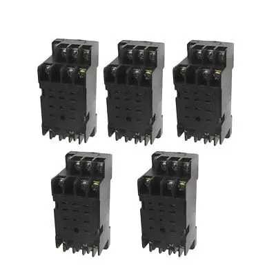 

DYF-11A 11 Pin Power Relay Base Socket DIN Rail Mount 5 Pcs